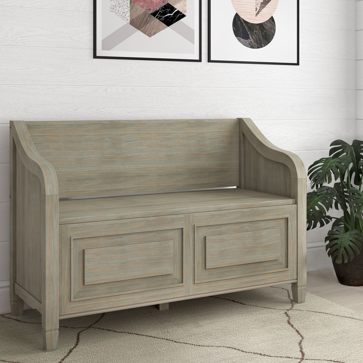 Connaught Storage Bench with Lift-Up Compartment - Multiple Colors