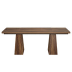 Double Pedestal Executive Desk with Spacious Work Surface - Dark Brown or Black