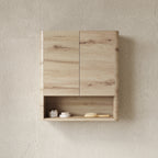 ZUNO 26" Wall-Mounted Bathroom Cabinet with Soft-Close Doors - Plywood