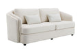Beige Linen Sofa with 2 Toss Pillows - Mariko