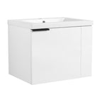 Modern Bathroom Vanity with Side Storage - Light Brown or White