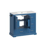 42" Bathroom Vanity with Ceramic Sink - Navy Blue