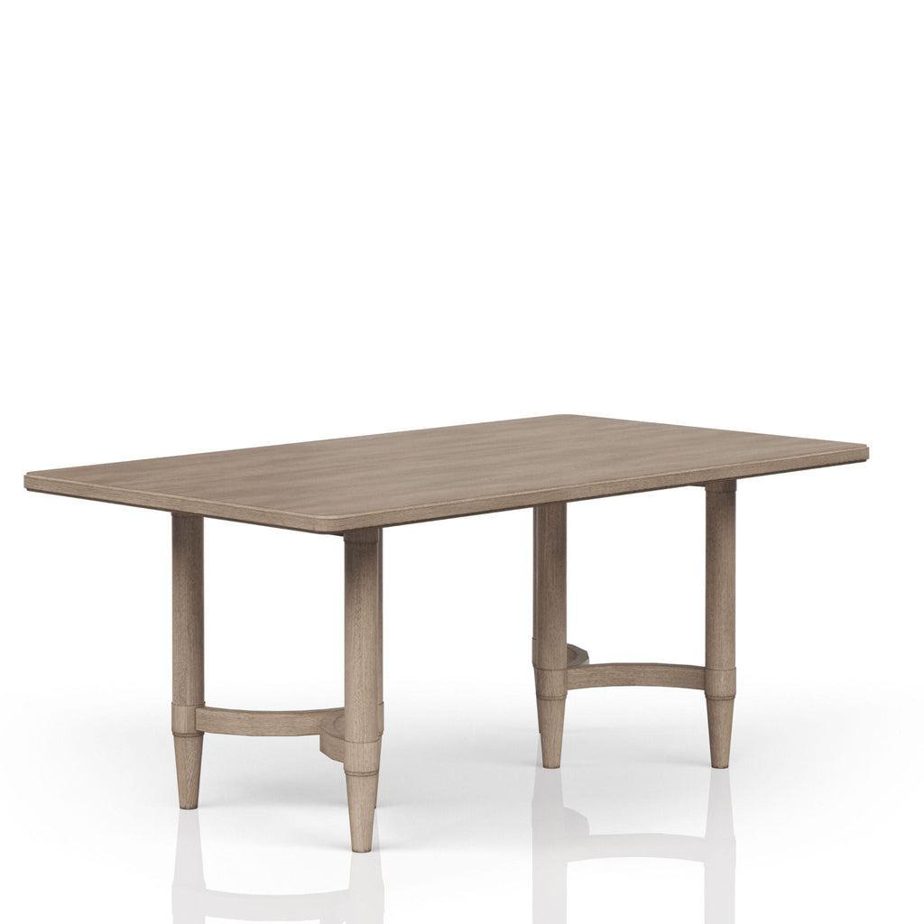Sand Counter Height Dining Table with Double Pedestal Base