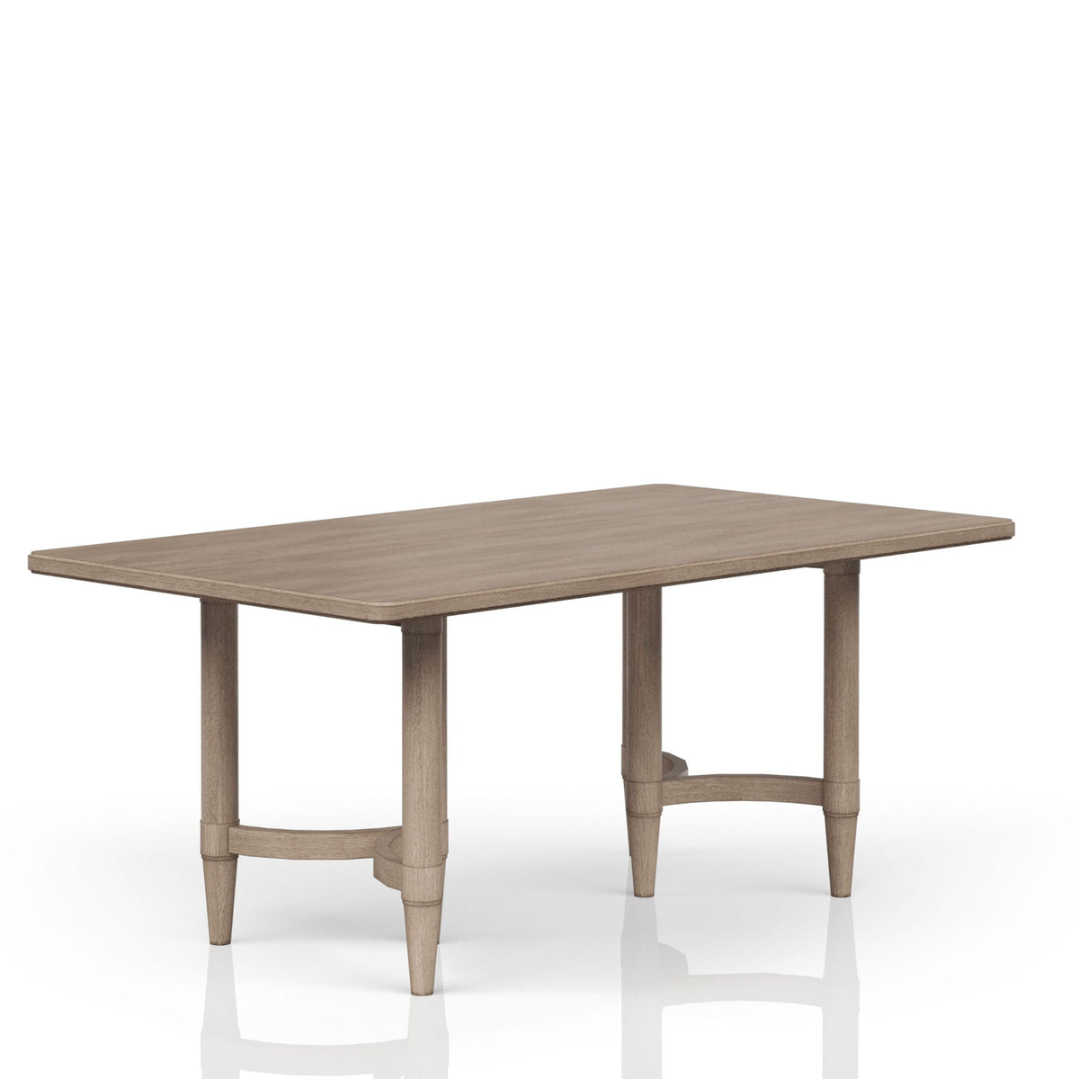 Sand Counter Height Dining Table with Double Pedestal Base