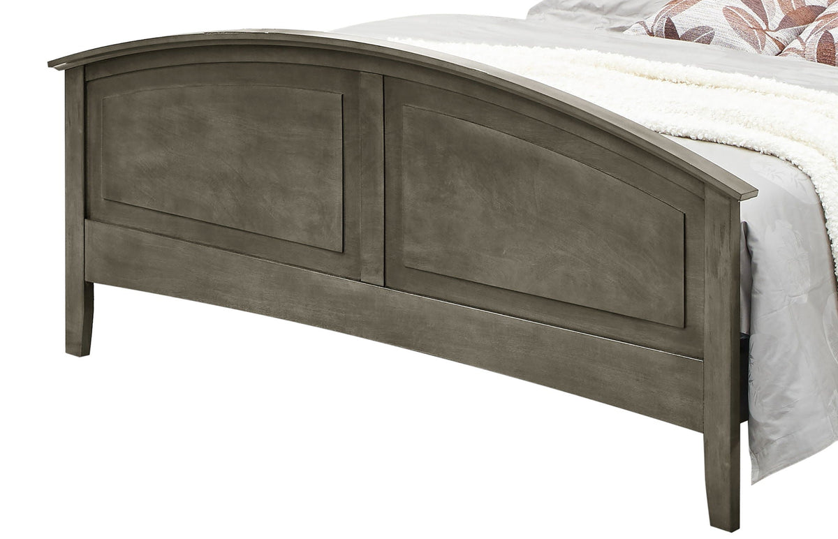 Elegant Panel Bed with Real Wood Veneers - Multiple Colors