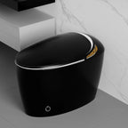 Smart Toilet with Bidet Built In, Auto Open/Close & Foot Sensor - White Porcelain