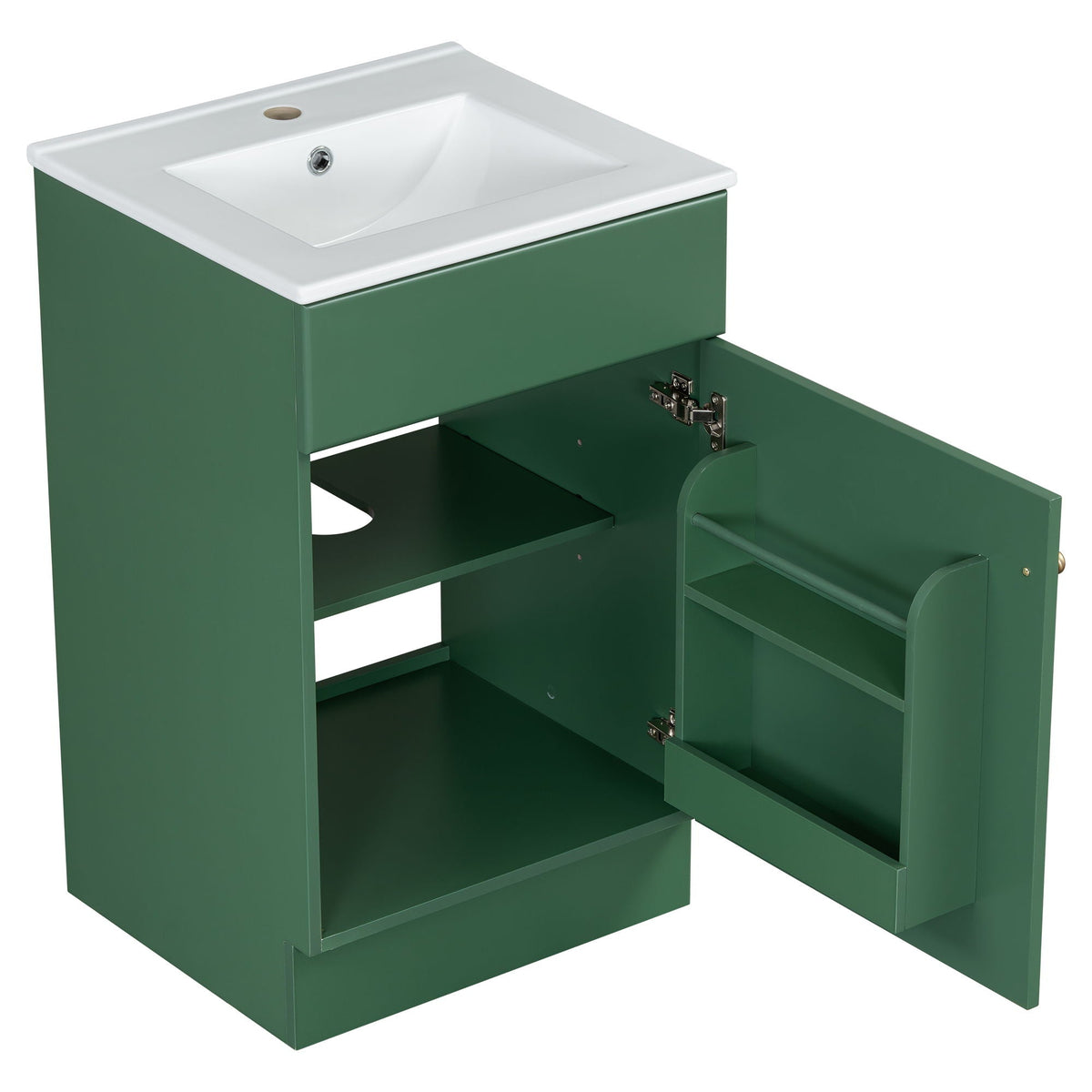 Bathroom Vanity with Sink and Adjustable Shelf - Multiple Colors