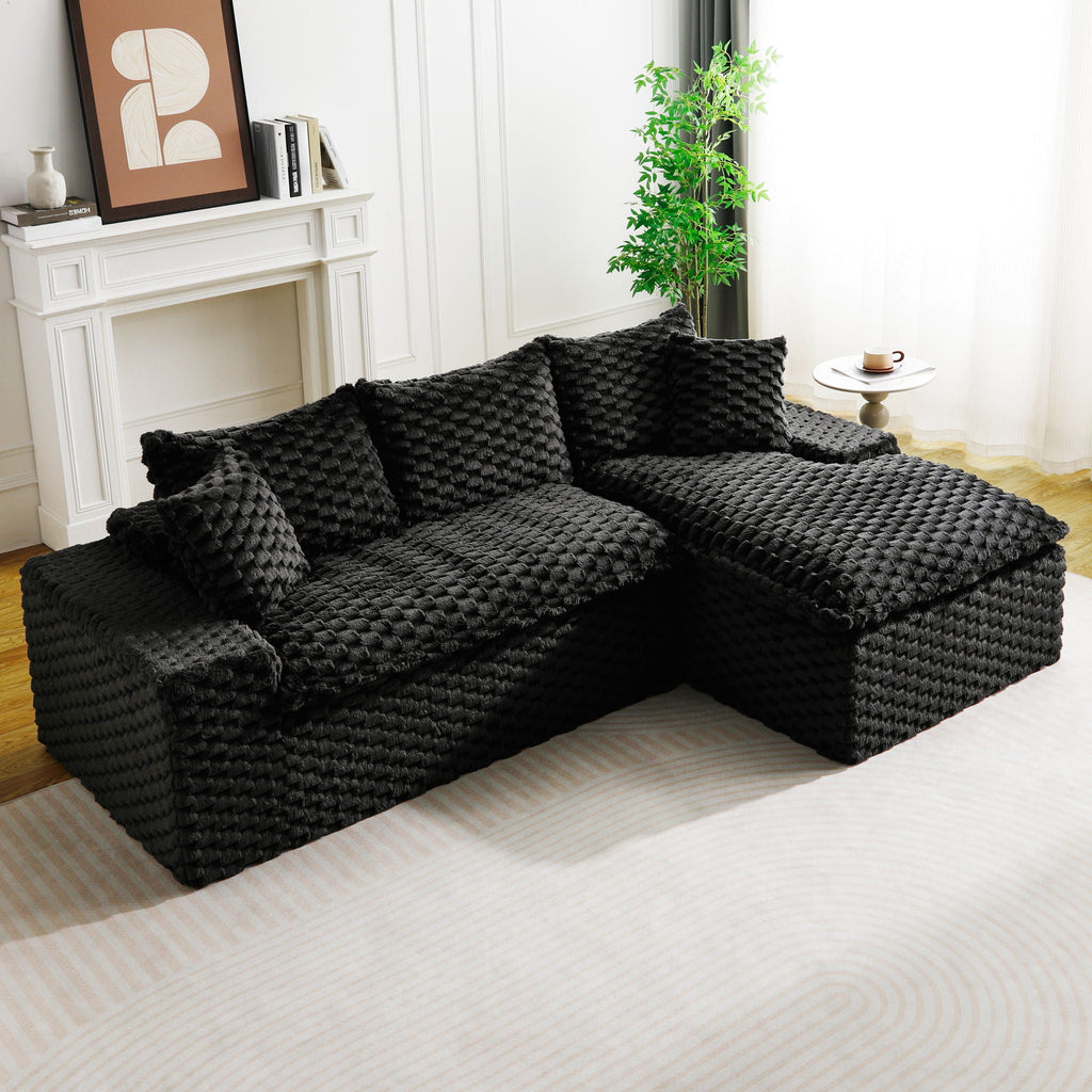 Convertible Modular Sectional Sofa with Twin Seat and Chaise - Multiple Colors