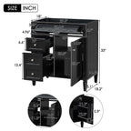 Bathroom Vanity with 2 Drawers and Tip-Out Storage - Multiple Colors