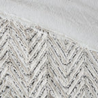 Full/Queen Ultra Plush Down Alternative Comforter Set with Chevron Pattern - Ivory