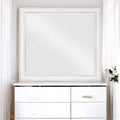 Weathered Mirror with Beveled Edge - White