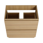 Modern Freestanding Bathroom Vanity Cabinet with Double Drawer - Light Brown or Dark Brown