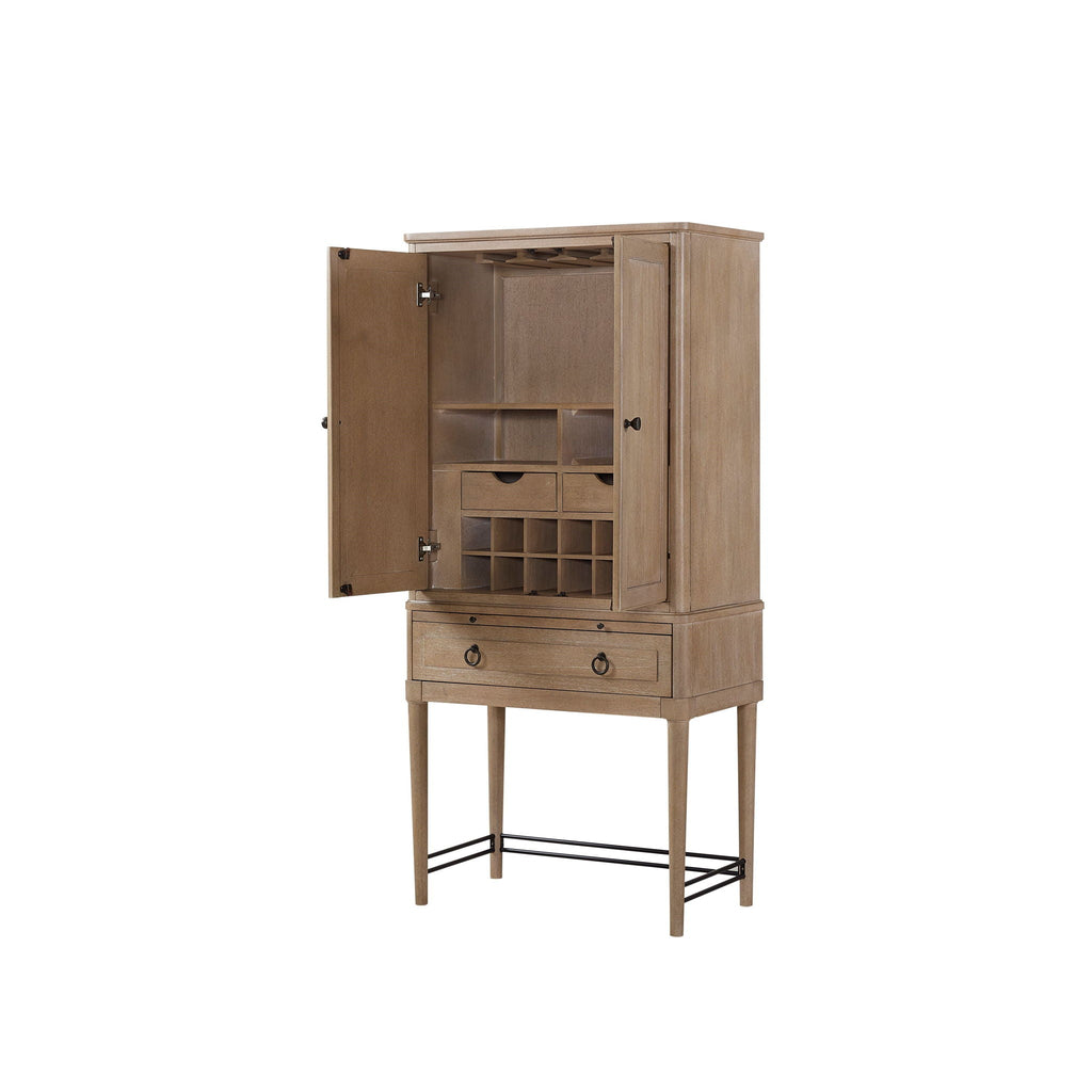 Sand Bar Cabinet with Wine Storage - Solid Wood and MDF