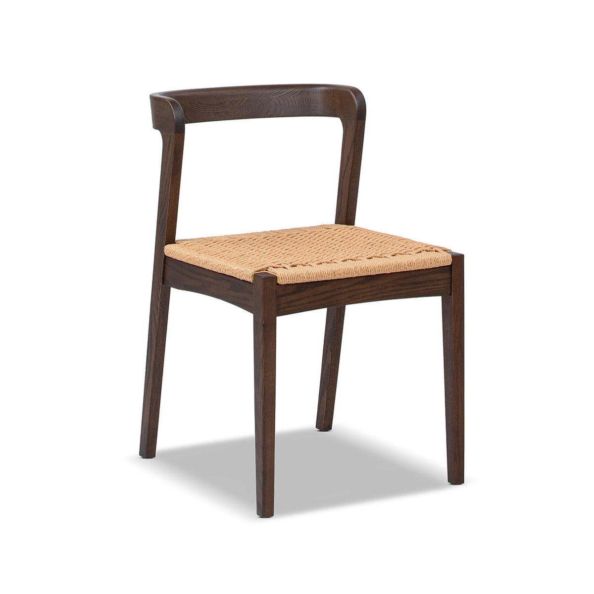 Capri Woven Seat Chair with Handwoven Seat - Brown
