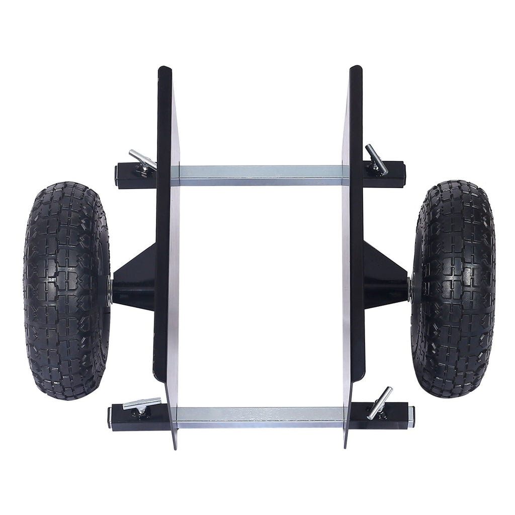Heavy Duty 600Lb Panel Dolly with 10-Inch Pneumatic Wheels - Black