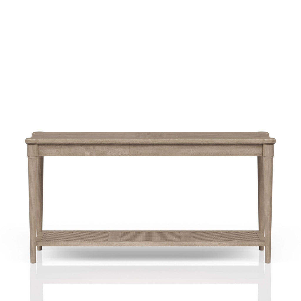 Sofa Table with Storage Drawers and Shelf – Sand