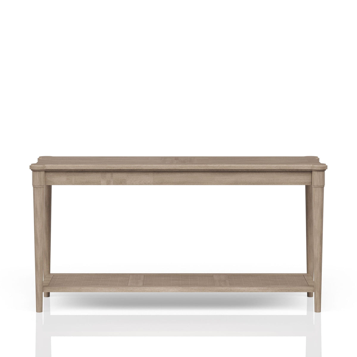 Sofa Table with Storage Drawers and Shelf – Sand