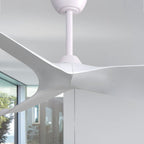52" Indoor Ceiling Fan Without Light with 6-Speed DC Motor and Remote - White