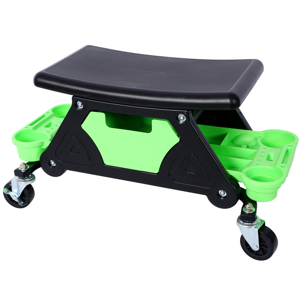 Heavy Duty Mechanic Stool with Tool Storage - Green