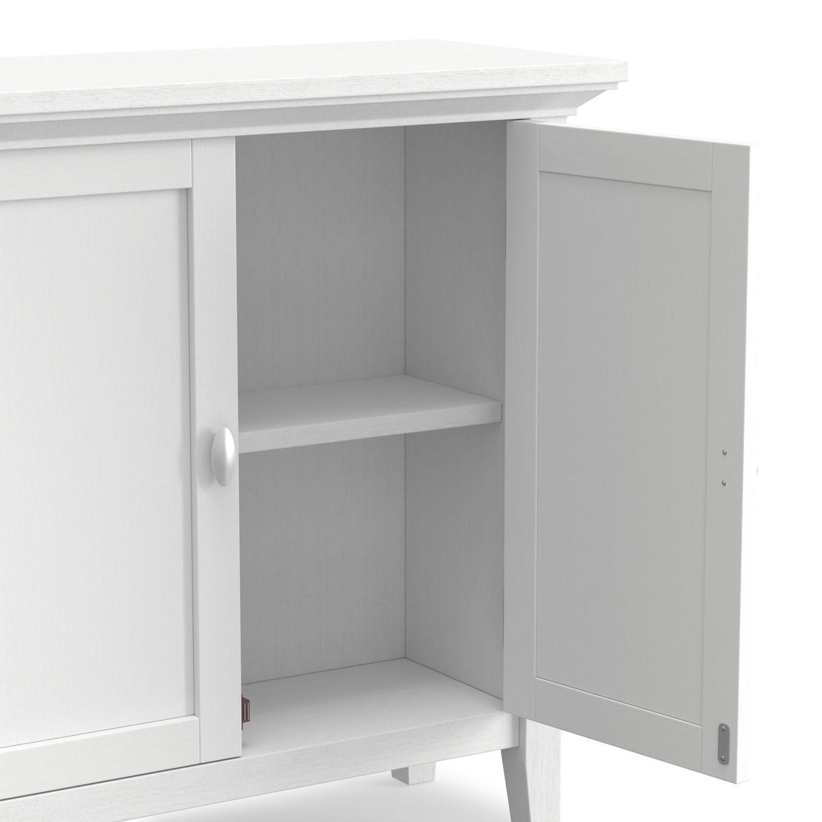 Handcrafted Low Storage Cabinet with Adjustable Shelves - Multiple Colors