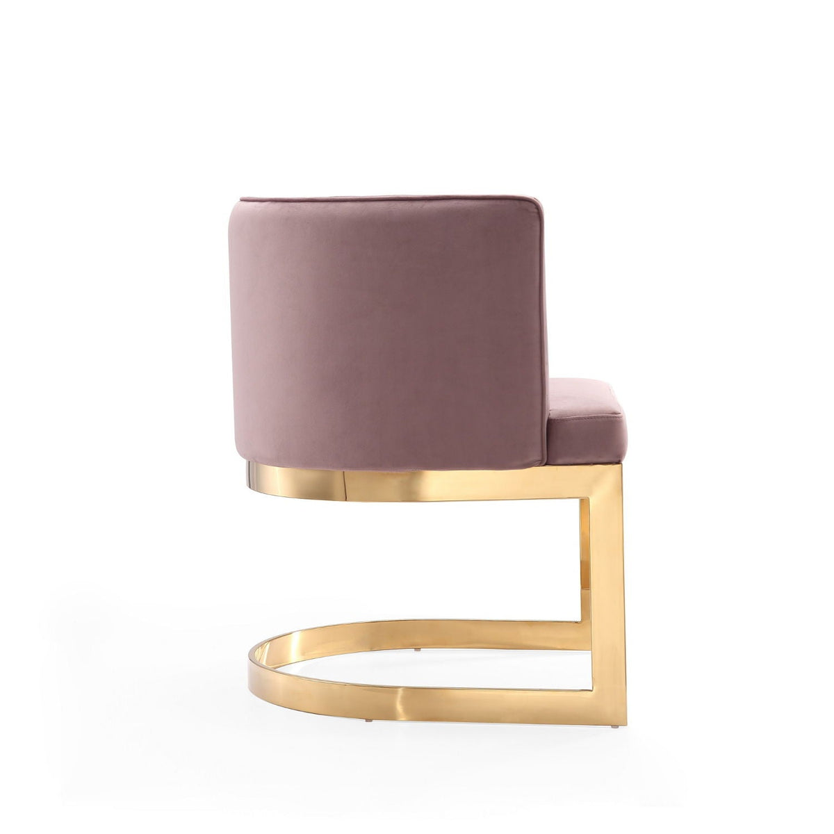 Aura Dining Chair with Brass Frame - Pink, Blue, or Beige