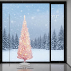 Pink 5ft Pencil Christmas Tree with Snow-Flocked Branches - Pink