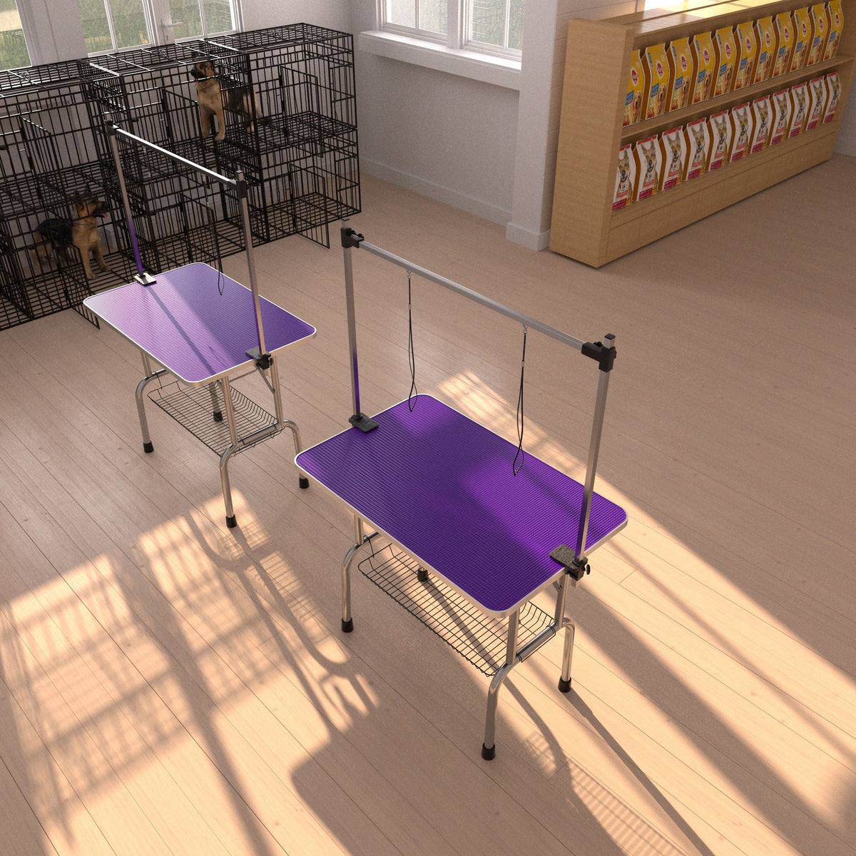Folding Pet Grooming Table with Adjustable Arm - Multiple Colors