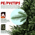 Full-Shaped 6 Ft Christmas Tree with 1673 PE/PVC Tips - Green