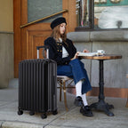 Spinner Wheel Luggage Set with USB Port and Holders - Pink, Black, Green