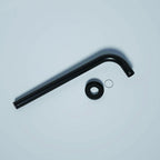 16" Shower Arm with Flange - Stainless Steel, Rust Resistant Design - Matte Black