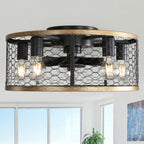 20" Industrial Caged Ceiling Fan with Remote Control