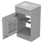 Bathroom Vanity with Sink and Adjustable Shelf - Multiple Colors