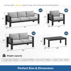 All-Weather Outdoor Patio Set with Thick Cushions - Multiple Colors