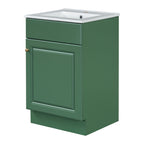 Bathroom Vanity with Sink and Adjustable Shelf - Multiple Colors