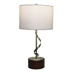 Nightstand Desk Lamp with Twisted Base - White