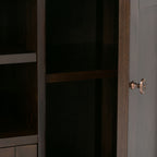 Solid Wood TV Media Stand with Ample Storage - Dark Brown