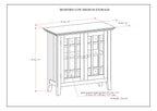 Storage Media Cabinet with Adjustable Shelves - Dark Brown, Light Brown, Dark Gray