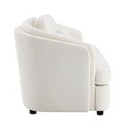 Beige Linen Sofa with 2 Toss Pillows - Mariko