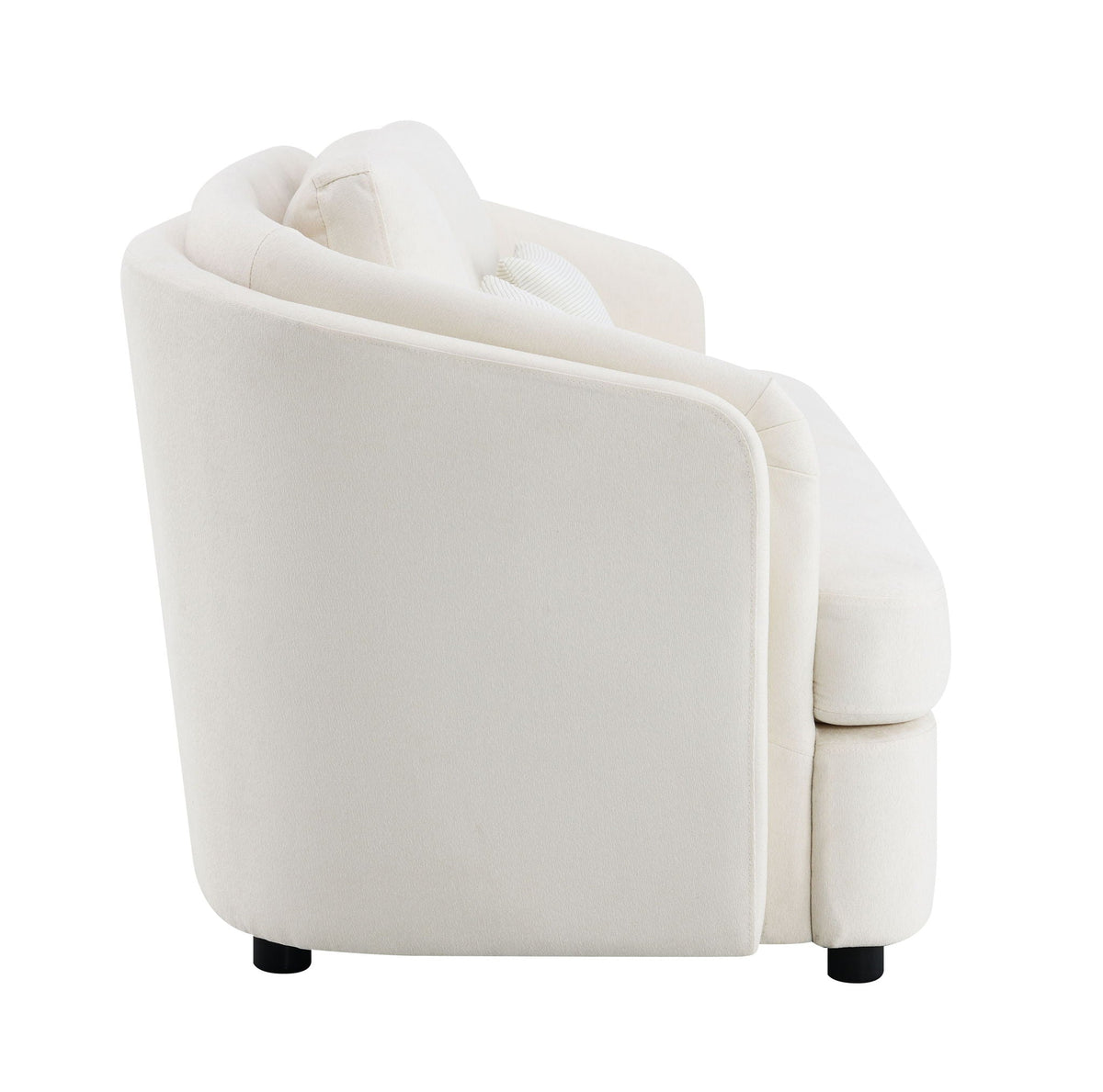Beige Linen Sofa with 2 Toss Pillows - Mariko