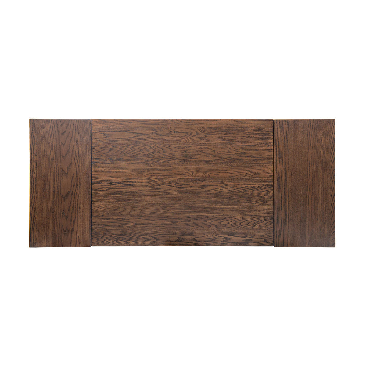 Capri 47-78.5" Solid Red Oak Dining Table with Extending Leaves - Dark Brown or Brown