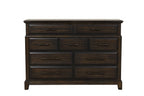 Mahogany 9 Drawer Dresser with Ample Storage - Mahogany