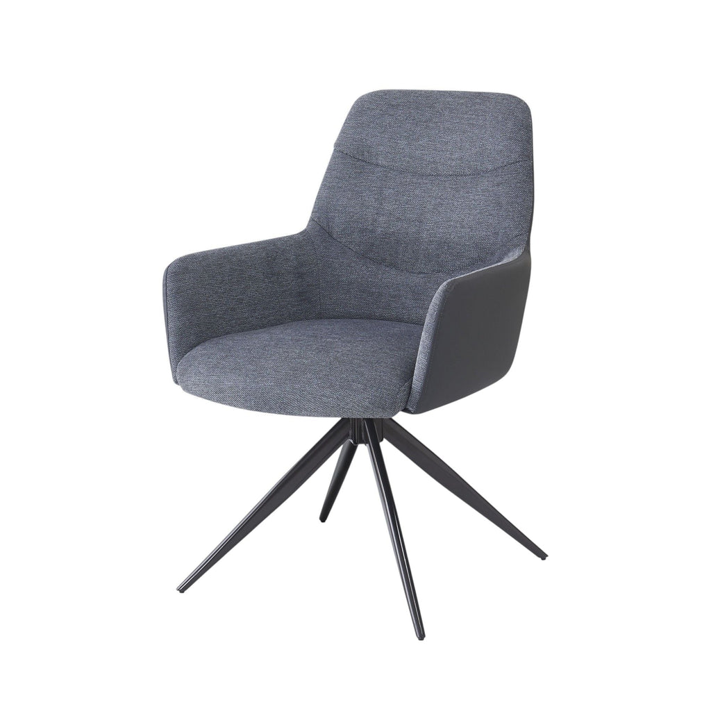 Gray Arm Chair Set with Padded Cushions - Hester