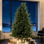 7 Ft Realistic PE/PVC Hybrid Christmas Tree with Fresh Pine Scent