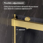 Frameless Sliding Shower Door with Soft-Close – Clear Tempered Glass