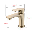 Modern Bathroom Sink Faucet with Single Handle - Gold or Black