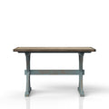 Aqua Blue X-Base Counter Height Dining Table with Solid Wood Construction