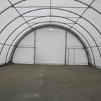 Single Truss Arch Storage PE Shelter - White