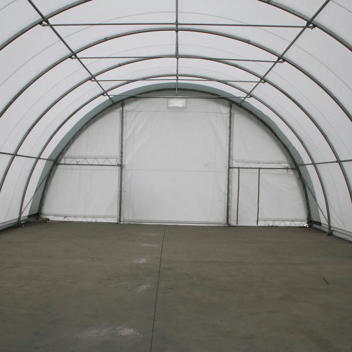 Single Truss Arch Storage PE Shelter - White
