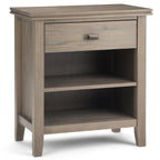 Handcrafted Bedside Table with Drawer and Shelf - Multiple Colors