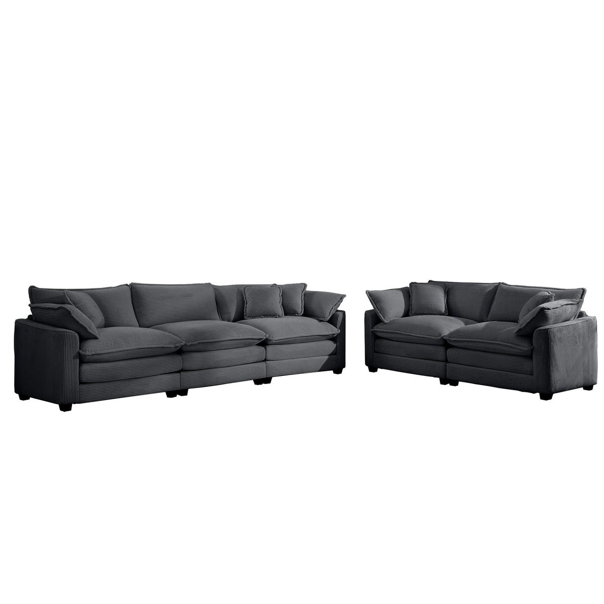 Oversized Deep-Seat Fabric Sofa & Chair Sets